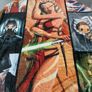 Throw Blanket All Season Lightweight Flannel 50"×40" All Over Cartoon Characters